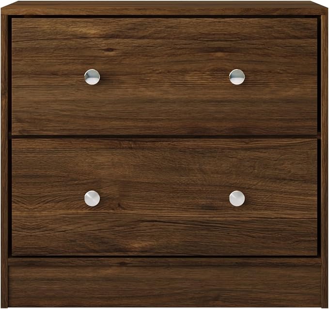 HOME DESIGN Altoona 3-Piece Bedroom Set with Dresser and Two Nightstands, Brown