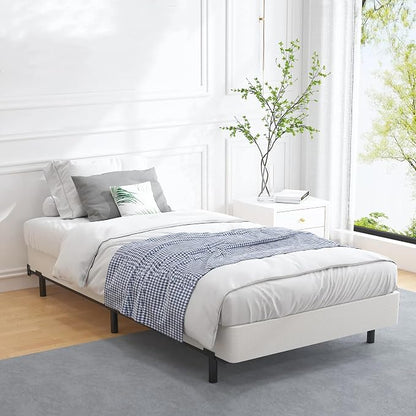 Vaciwe Box Springs Twin XL 6 Inch, 1500lbs Heavy Duty Metal Frame Mattress Foundation, Non-Slip/No Noise/Easy Assembly/Easy Clean Cover