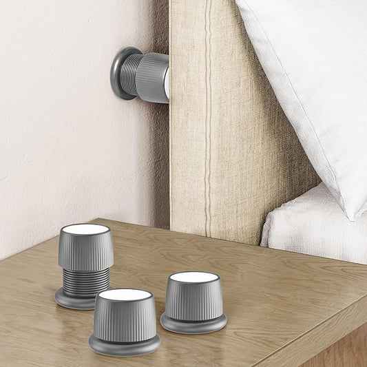 Adjustable Furniture Bed Risers, 1.6-2.6 inch Bed Risers Gray, Durable Plastic and Anti Slip Couch Risers 2 inch for Sofa Bed Table and Chair Lifts(Gray - 4 pcs)