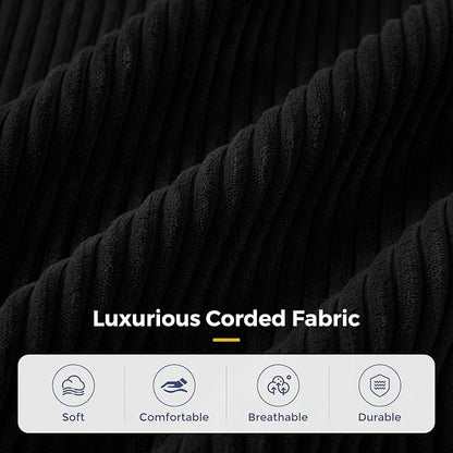 MAXYOYO Modular Sectional Sofa Couch, Foldable U Shaped Cloud Couch with Pillows, Tufted 7-Seat Boneless Lounger Floor Sofa Bed for Living Room, No Assembly Required, Black