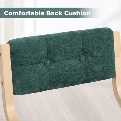 6-Pack Folding Dining Chairs with Cushion,Padded Foldable Dining Chairs,Portable Wooden Folding Chairs with Tufted Buttons Seat for Dining Rooms Kitchen Wedding and Party Indoor Green