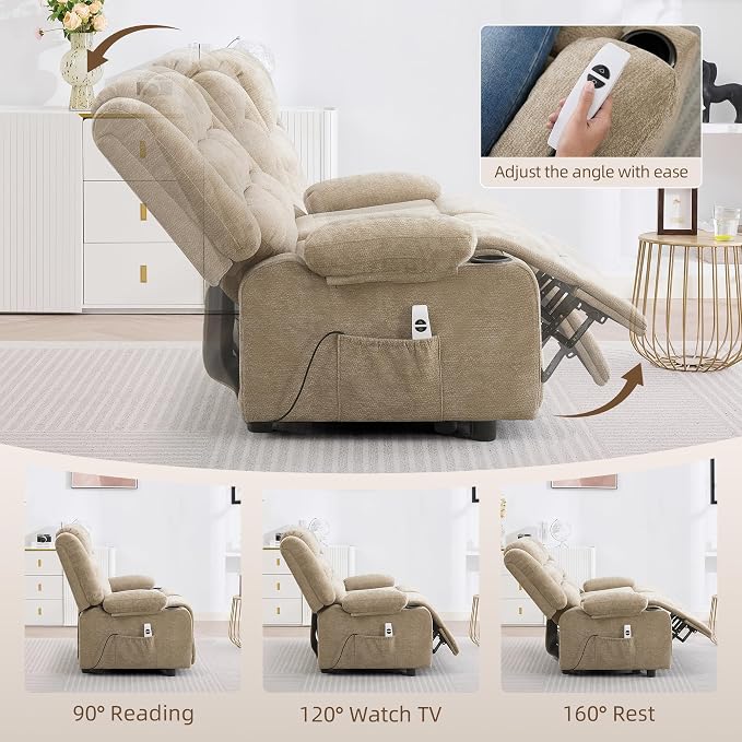 52Inch Reclining Loveseat Sofa,Power Loveseat Recliner,Electric Love seat Recliner Sofa for Bedroom,Living Room with Charging Ports,Brown