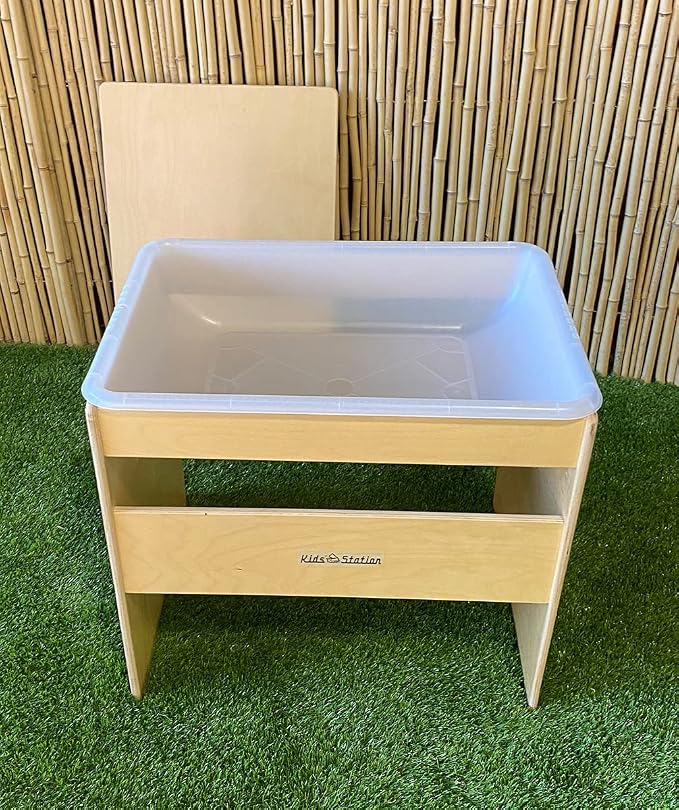 Kids' Station Pre-K Sensory Sand/Water Table with Real Birch Plywood, Ready to Assemble