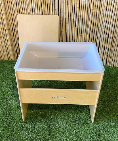 Kids' Station Pre-K Sensory Sand/Water Table with Real Birch Plywood, Ready to Assemble