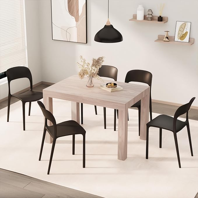 Mobili Fiver, First Extendable Table, 47.2(78.7) x31.5 in, Pearled Elm, Made in Italy