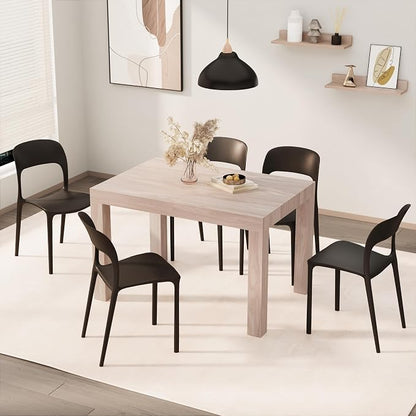 Mobili Fiver, First Extendable Table, 47.2(78.7) x31.5 in, Pearled Elm, Made in Italy