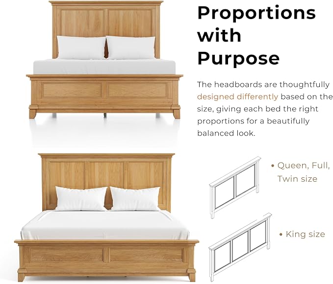 Furniture of America Yardley Farmhouse Solid Wood 3-Piece Bedroom Collection with Panel Bed and Nightstands Set of 2, Box Spring Required for Bedroom, Guess Room, Full, Natural Oak