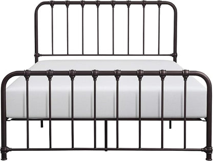 Lexicon Full Metal Bed Frame, Platform Bed with Strong Metal Slat Support Under Bed Storage, Full Bed Frame with Headboard, No Box Spring Needed, Easy Assembly, Full, Dark Bronze