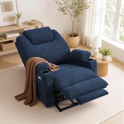 MCombo Power Lift Recliner Chair for Elderly R7042(Admiral, Small-Wide) | Heat and Massage, USB& Type C Charging Port, FSC Certified