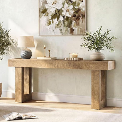 Tribesigns 78.74-Inch Extra Long Console Table | Wooden Rectangular Sofa Table Behind The Couch, Farmhouse Entryway Table for Entrance, Hallway, Living Room