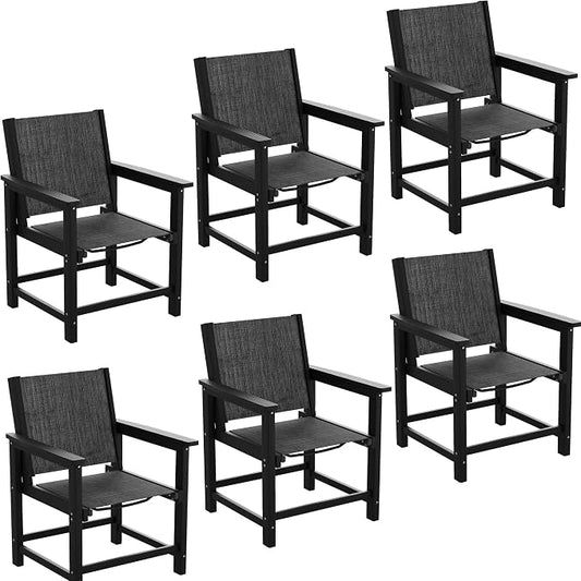 UDPATIO HDPE Patio Dining Set, Heavy Duty Extra-Wide Outdoor Chairs with 360 lb Load Capacity, Easy to Assembly, All-Weather Seating for Patio, Pool, Garden, Backyard