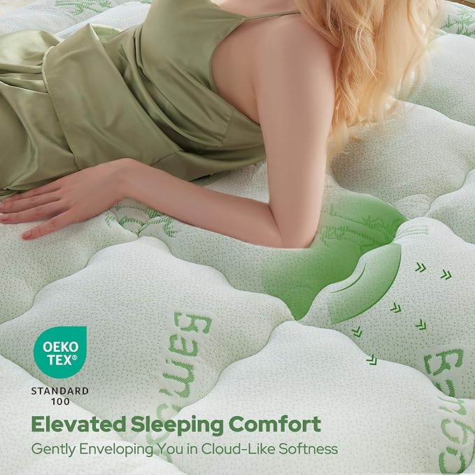BEDLORE California King Mattress Topper Viscose Derived from Bamboo, Thick Pillow Top Mattress Pad with Stretchable Pockets for 6"-18" Mattress, Soft Mattress Topper for Back Pain Relief