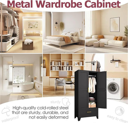 GAIOUS Steel Armoire Wardrobe Closet