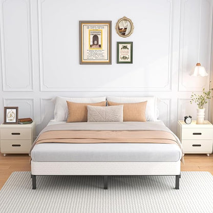 ROIL 7 Inch Full Size Box Spring, Heavy Duty Metal Bed Base Mattress Foundation with Fabric Cover, 3500lbs Max Weight Capacity, Easy Assembly, Noise Free, Non-Slip