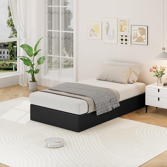 Awesofurni Twin Box Spring, 10 Inch High Profile Twin Box Spring Only, 3000 lbs Heavy Duty Metal Frame Mattress Foundation with Fabric Cover, Easy Assembly-Noise Free