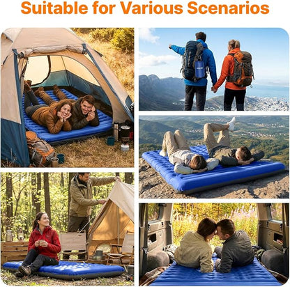 OGERY Sleeping Pad, Ultralight Inflatable Sleeping Pad for Camping with Pillow Built-in Foot Pump, 6" Extra-Thick Reinforced Camping Mattress for Hiking, Backpacking, Tent