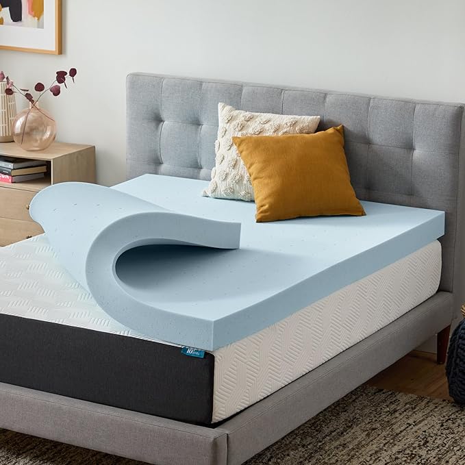 Lucid® 4” Cooling Gel Memory Foam Mattress Topper – CertiPUR-US®