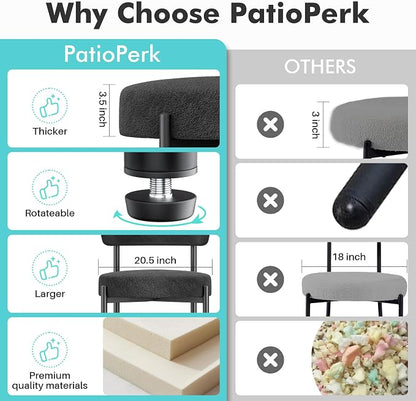 PatioPerk Boucle Dining Chairs Set of 2, Black Mid Century Morden Chair with Curved Backrest, Round Upholstered Sherpa with Metal Legs, Suitable for Various Kitchen Styles