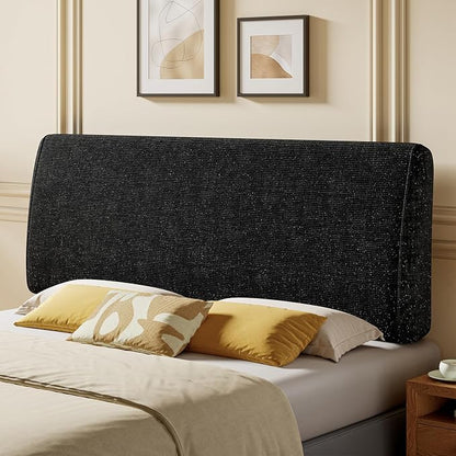 4.7" Upholstered Headboard for King Size Bed, Height Adjustable and Ergonomic Headboard, Easy Assemble, Sturdy and Durable, Starry Night Black