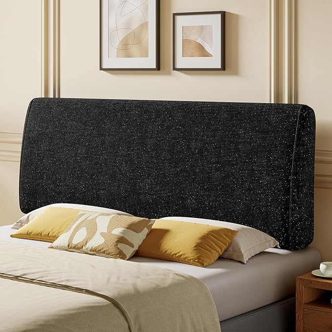 4.7" Upholstered Headboard for Queen Size Bed, Height Adjustable and Ergonomic Headboard, Easy Assemble, Sturdy and Durable, Starry Night Black