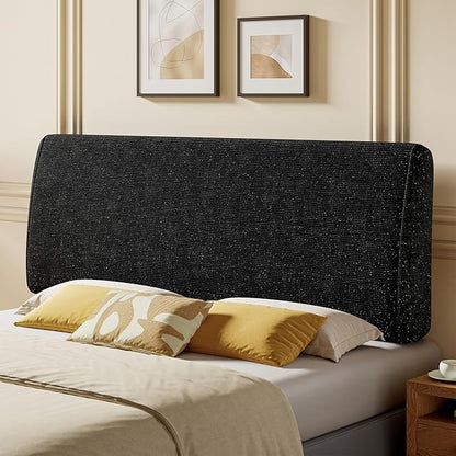 4.7" Upholstered Headboard for Queen Size Bed, Height Adjustable and Ergonomic Headboard, Easy Assemble, Sturdy and Durable, Starry Night Black