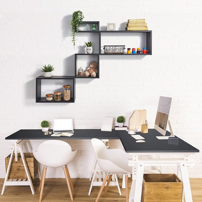 Kaboon 36x24 inches Tabletop, Solid One-Piece Desktop for Sit Stand Desk, Double Desks, L Desk DIY,Wood Countertop Home or Commercial Use,1 inch Thick, Solid Black