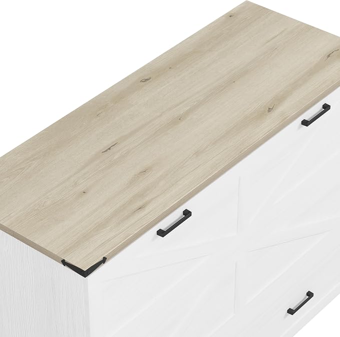 Bellemave Queen Size Murphy Bed with Charging Station and Storage, Farmhouse Murphy bedframe with Foldable Panel, Noisy Free, for Guest Bedroom, Living Room, Office, White
