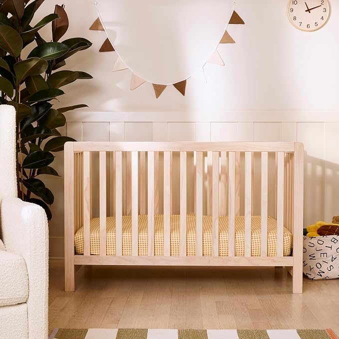 Carter’s by Davinci Colby 4-in-1 Convertible Crib - GREENGUARD Gold Certified Convertible Baby Crib to Toddler Bed, Daybed, Full-Size Bed - Wooden Baby Bed w/Four Adjustable Heights - Washed Natural