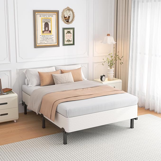 ROIL 10 Inch Twin XL Box Spring, Heavy Duty Metal Box Spring Mattress Foundation with Fabric Cover, 3500lbs Max Weight Capacity, Easy Assembly, Noise Free, Non-Slip