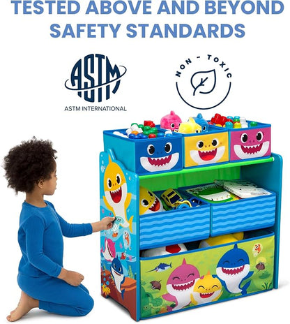Baby Shark Design & Store 6 Bin Toy Storage Organizer by Delta Children