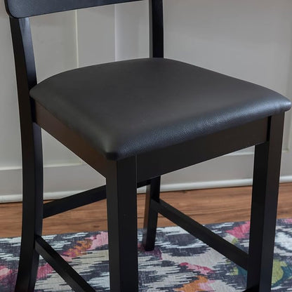 Linon Home Dcor Linon Torino Contemporary Counter Stool, 17"w x 20"d x 37"h, Black