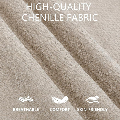 Oversized Modular Cloud Couch with Removable Washable Cover, U -Shaped Sectional for Large Living Room, Plush Chenille & Deep Seat（Beige）