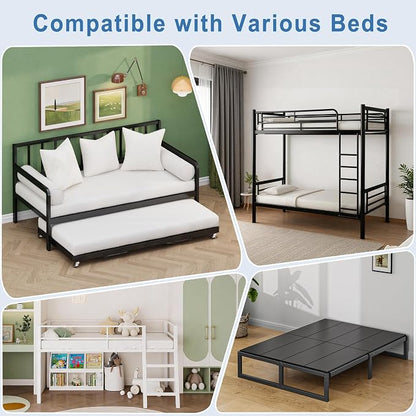 Lutown-Teen Bunkie Board Twin 2 Pack Under Mattress High-Density Polymer Twin Bunkie Board Anti-Sag, Breathable, Moisture Resistant, Noise Minimizing