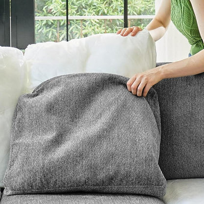 Belffin Modular Sectional Loveseat with Pullout Bed Sectional Sleeper Sofa with Pull Out Bed for Living Room.Light Grey