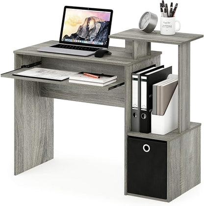 Furinno Econ Multipurpose Home Office Computer Writing Desk, French Oak Grey
