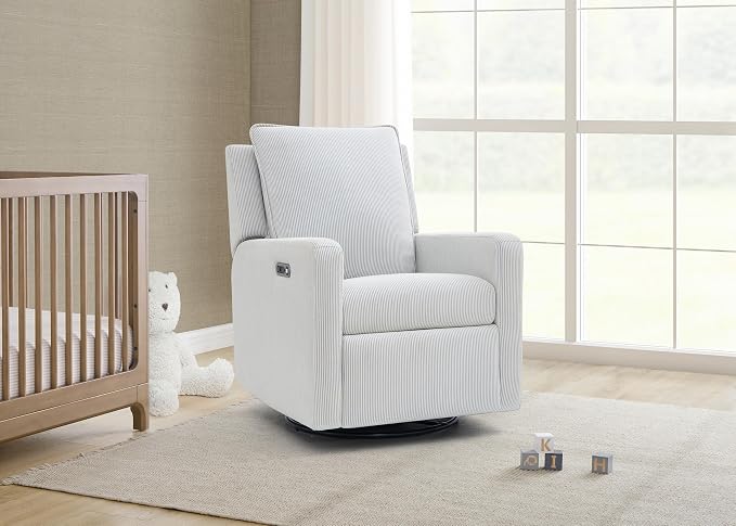 Delta Children - babyGap Harlowe Power Recliner, Sky Blue | Power Recliner with USB-A and Type-C Ports, Greenguard Gold Certified, Stain-Resistant Fabric, Oeko-TEX 100 Certified
