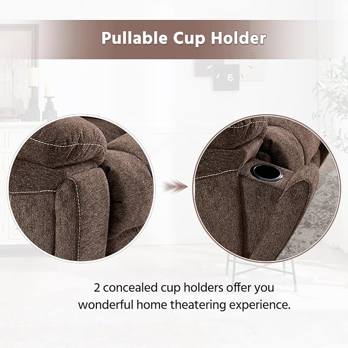 CANMOV Power Lift Recliner Massage Heat Heavy Duty Reclining 2 Cup Holders
