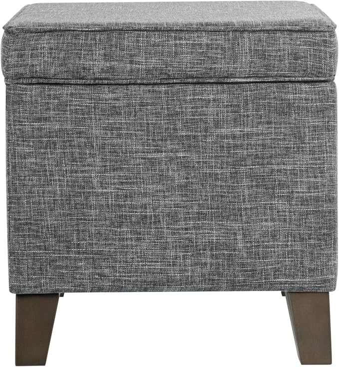 HomePop 24" Medium Square Storage Ottoman - Grey