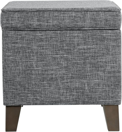 HomePop 24" Medium Square Storage Ottoman - Grey