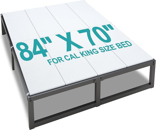 Lutown-Teen Bunkie Board California King Under Mattress High-Density Polymer Cal King Bunkie Board Anti-Sag, Breathable, Moisture Resistant, Noise Minimizing, White