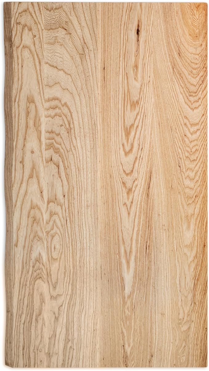 White Oak Solid Wood Table Top - Live Edge Wood Slab for Desktop, Countertop, Laundry, DIY Tabletop, Desk Top - 27" D x 48" W, Fully Finished and Scratch Resistant