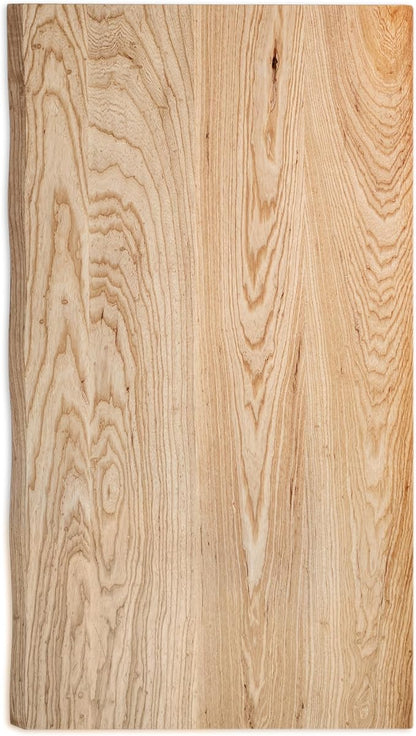 White Oak Solid Wood Table Top - Live Edge Wood Slab for Desktop, Countertop, Laundry, DIY Tabletop, Desk Top - 27" D x 60" W, Fully Finished and Scratch Resistant