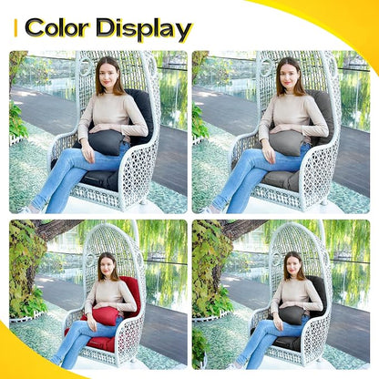 MAGIC ELEPHANT Egg Chair Cushion, Memory Foam Hanging Egg Chair Cushion Replacement, Indoor Outdoor Hammock Basket Swing Cushion with Headrest (Blue)