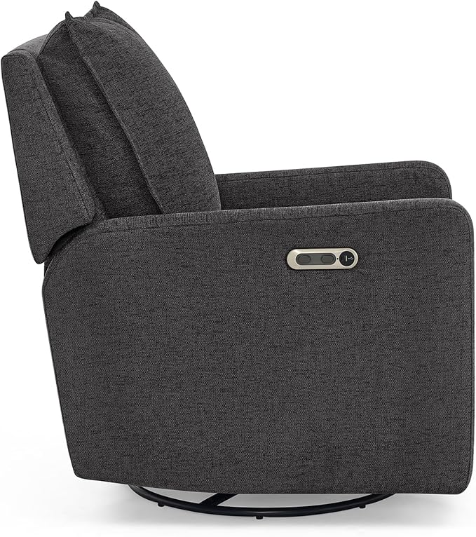 babyGap Harlowe Power Recliner with USB-A and Type-C Ports by Delta Children - Greenguard Gold Certified – Stain-Resistant Performance Fabric is Oeko-TEX Standard 100 Certified, Charcoal