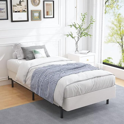 ALDRICH Twin XL Box Spring 9 Inch, 1500lbs Heavy Duty Metal Frame Mattress Foundation, Non-Slip/No Noise/Easy Assembly/Easy Clean Cover