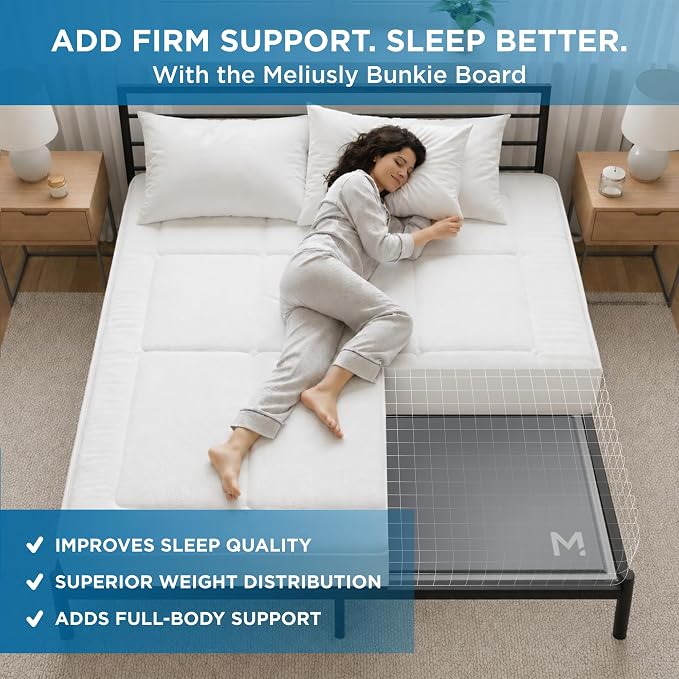 Meliusly Heavy Duty Bunkie Board Twin XL 2-Pack (38x79 Each) - Non-Slip Breathable Bed Support Board for Slatted Bed Frame, Anti-Sag Under Bed Support, Noise Minimizing Moisture Resistant