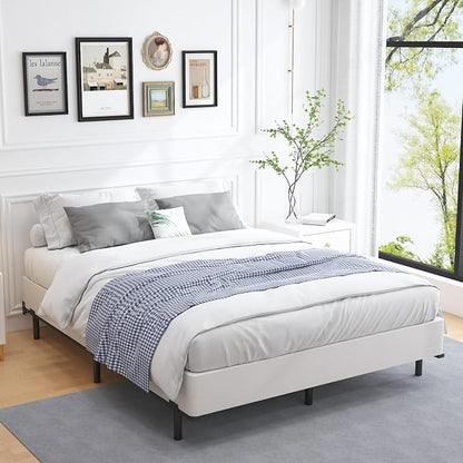 ALDRICH 7 Inch California King Box Spring Bed Base, 3000 lbs Heavy Duty Metal Frame Mattress Foundation with Cover, Easy Assembly