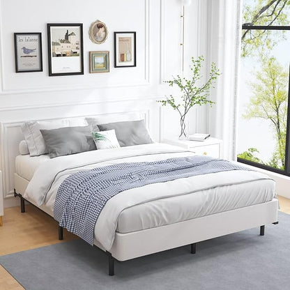 ALDRICH 7 Inch Heavy Duty Metal Box Spring Mattress Foundation 3000lbs Max Weight Capacity/Non-Slip/No Noise/Easy Assembly/Easy Clean Cover,Full