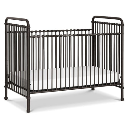 Namesake Abigail 3-in-1 Convertible Metal Crib in Vintage Iron, Greenguard Gold Certified | GREENGUARD Gold Certified, Converts to Toddler Bed & Daybed, 4 Adjustable Mattress Heights, Conversion Kits Sold Separately