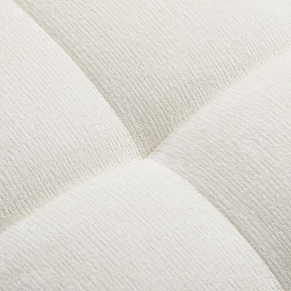 119'' Sectional Sofa, Curved L-Style Right-Hand Facing Couch with Fully Upholstered Arms, Tufted Design, Modern Minimalist Look, Beige